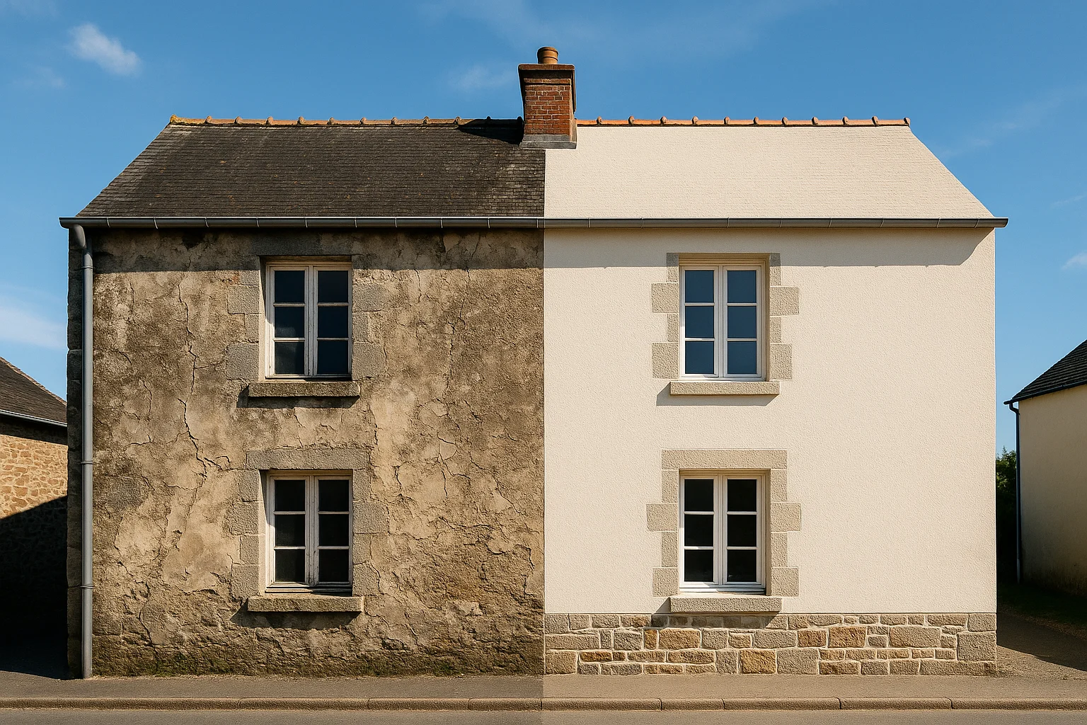 Ravalement de façade à Granville